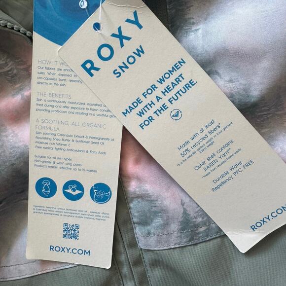Roxy Presence Sea Pine Mystery Fog 10K Parka Snowboard Jacket - Picture 10 of 10